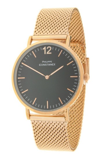 Zwart rosekleurig horloge